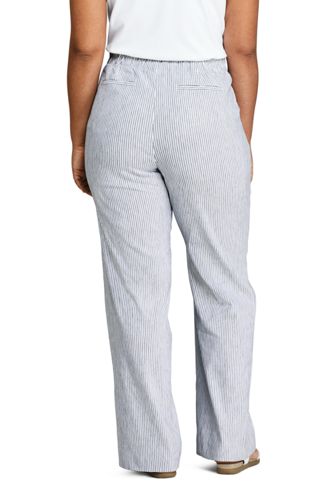 plus size linen blend pants