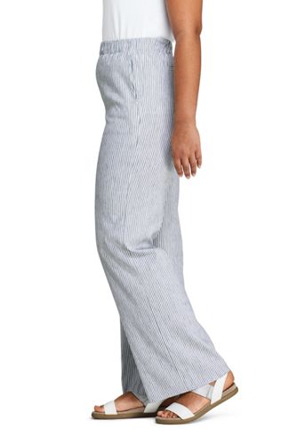 plus size linen blend pants