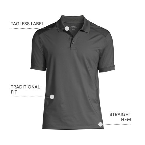 Men's Custom Logo Short Sleeve Rapid Dry Active Polo Shirt | Lands