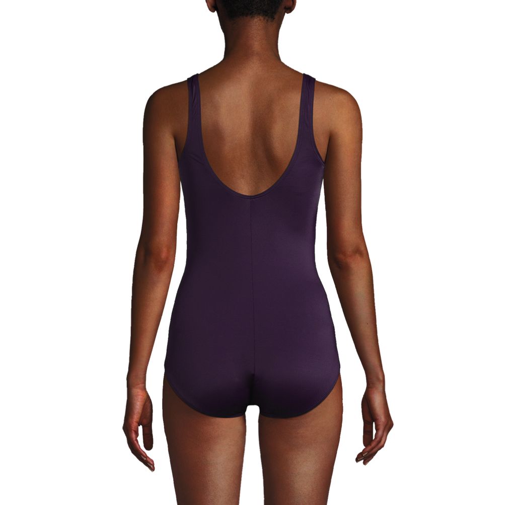 Women's Chlorine Resistant Soft Cup Tugless Sporty One Piece Swimsuit