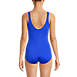 Women's Chlorine Resistant Scoop Neck Soft Cup Tugless Sporty One Piece Swimsuit, Back