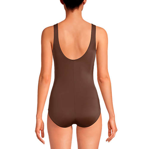 Women's Chlorine Resistant Soft Cup Tugless Sporty One Piece Swimsuit - Secondary