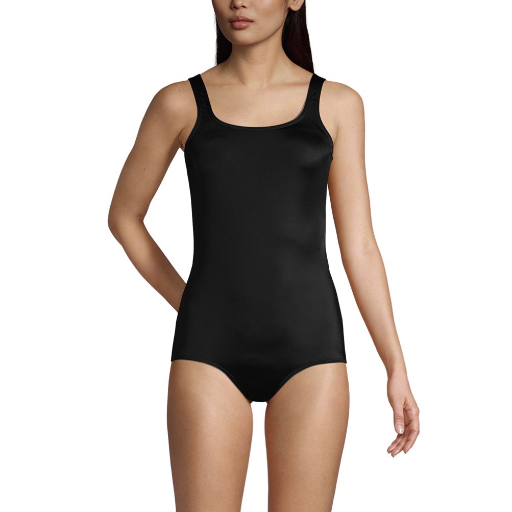 Lands' End Women's Ddd-cup Slendersuit Carmela Tummy Control Chlorine  Resistant One Piece Swimsuit - 16 - Black : Target