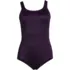 Women's Plus Size Mastectomy Scoop Neck Tugless One Piece Swimsuit, Front
