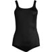 Women's Long Tummy Control Chlorine Resistant Soft Cup Tugless One Piece Swimsuit, Front