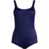 Women's Mastectomy Scoop Neck Tugless Sporty One Piece Swimsuit, Front
