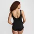 Women's Petite Tugless Low Leg One Piece Swimsuit, Back