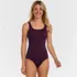  Women's Tugless Low Leg One Piece Swimsuit, Front