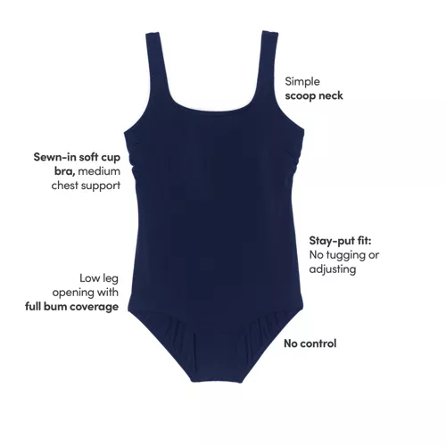 Women's Tugless Low Leg One Piece Swimsuit, alternative image