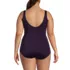 Women's Plus size Tugless Low Leg One Piece Swimsuit, Back