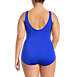 Women's Plus Size Chlorine Resistant Scoop Neck Soft Cup Tugless Sporty One Piece Swimsuit, Back
