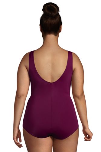 purple plus size bathing suits