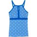 Women's DDD-Cup Keyhole High Neck Modest Tankini Top Swimsuit Adjustable Straps Print, Front