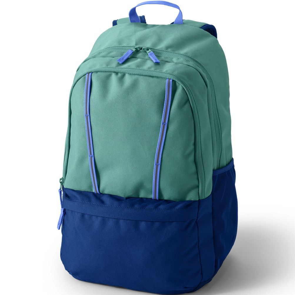 Lands\' End ClassMate School Backpack LARGE Light Blue Grey Kids ClassMate Medium Backpack | Lands main image 2
