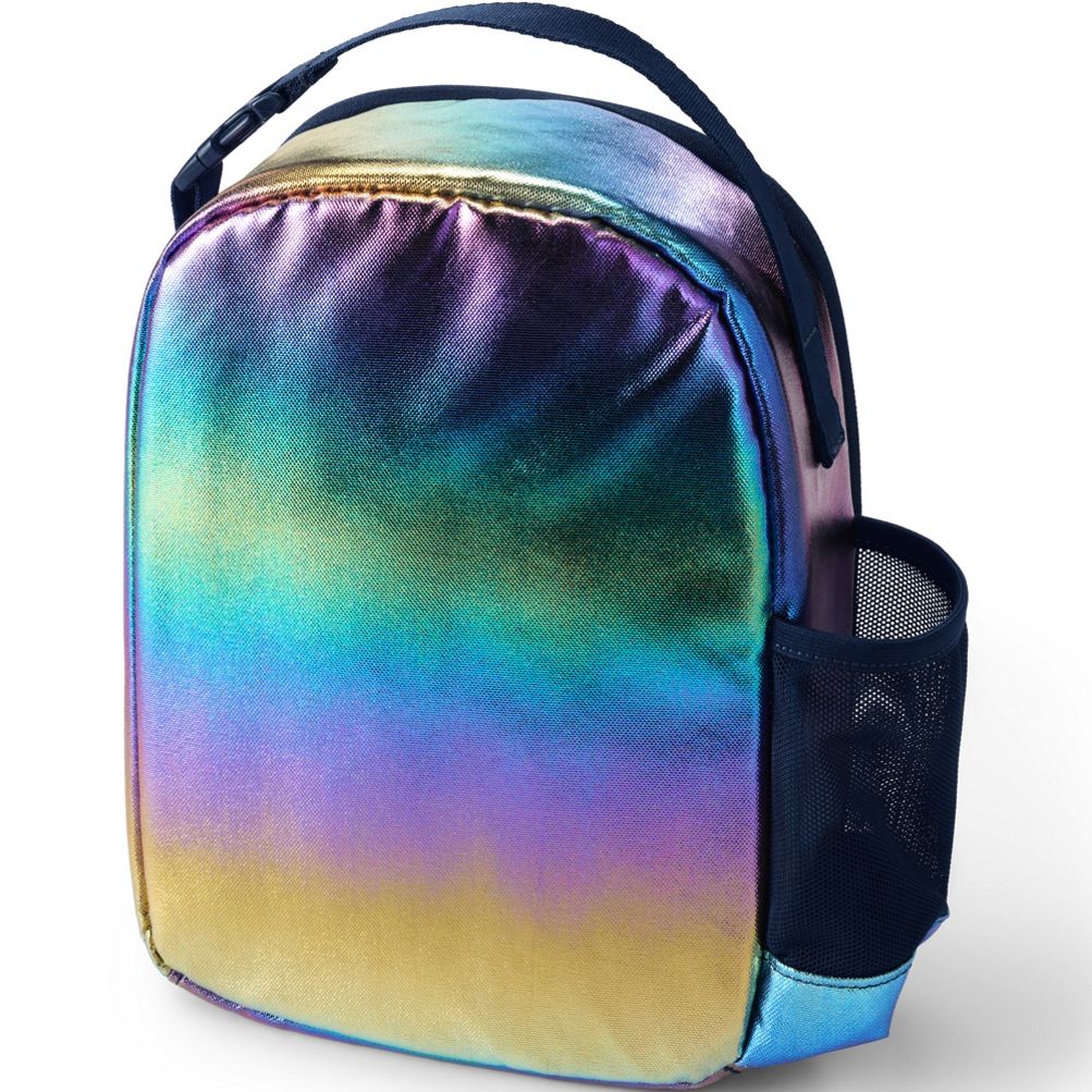 Bentgo Kids' Prints Double Insulated Lunch Bag, Durable, Water-Resistant  Fabric, Bottle Holder - Lavender Galaxy