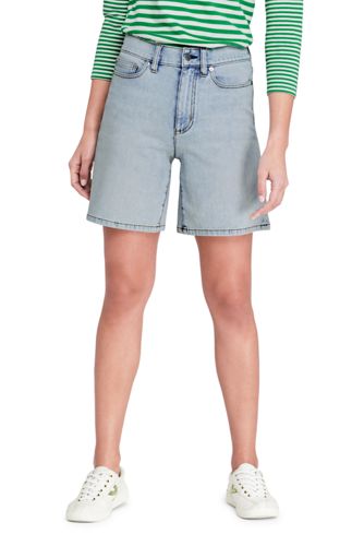 stretch denim shorts