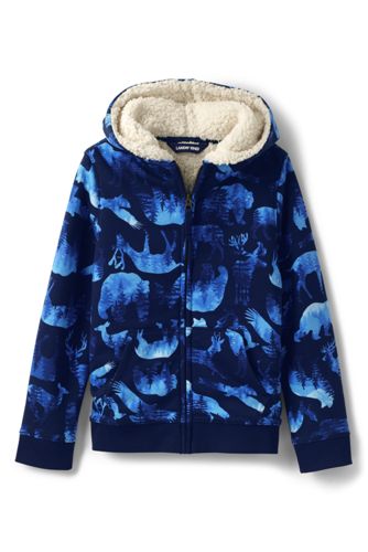 lands end sherpa hoodie