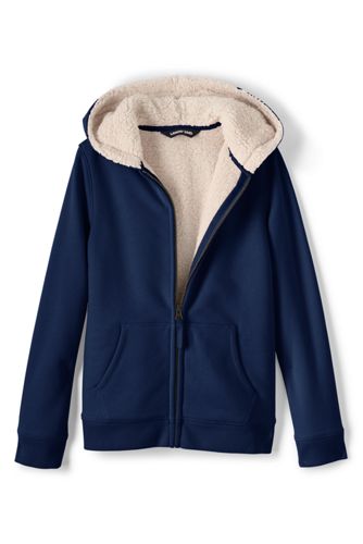 lands end sherpa lined hoodie