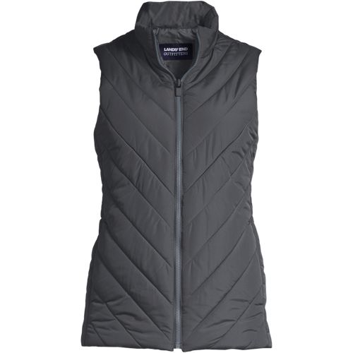 Check Stretch Cotton Blend Vest in White/black - Women