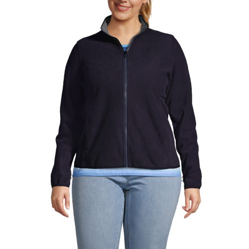 Plus Size Printed Fleece Jackets