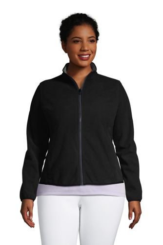 black fleece jacket plus size