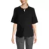 Women's Maternity Short Sleeve Tie Neck Crepe Blouse, Front