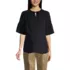 Women's Maternity Short Sleeve Tie Neck Crepe Blouse, Front