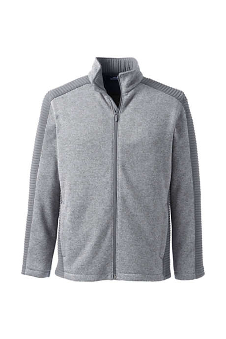 Men's Custom Embroidered Textured Sweater Fleece Jacket