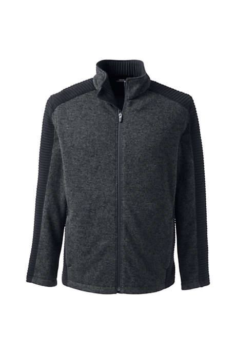 Men's Custom Embroidered Textured Sweater Fleece Jacket