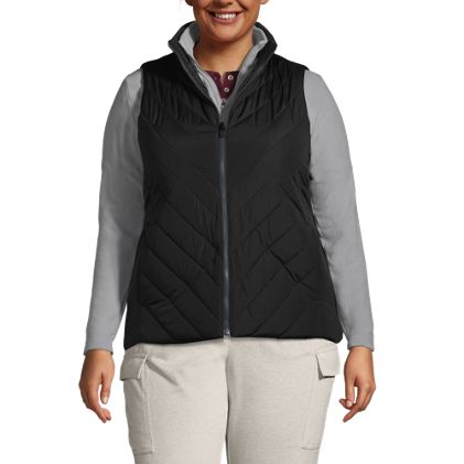 Women's Plus Size Insulated Vest - image 1