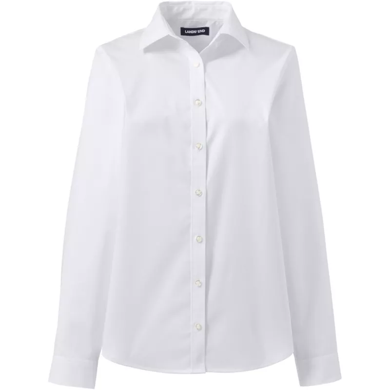 Women's No Gape Long Sleeve Stretch Shirt, Front