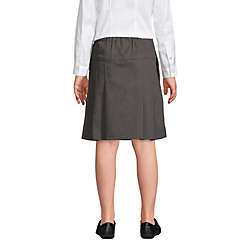 School Uniform Girls Poly-Cotton Tab Front Skirt Top of Knee, Back