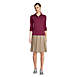 Women's Poly-Cotton Box Pleat Skirt Top of Knee, alternative image