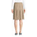 Women's Poly-Cotton Box Pleat Skirt Top of Knee, Back