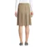 Women's Poly-Cotton Box Pleat Skirt Top of Knee, Back