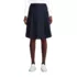 Women's Poly-Cotton Box Pleat Skirt Top of Knee, Front