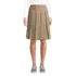School Uniform Women's Poly-Cotton Box Pleat Skirt Top of Knee, Front