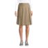 School Uniform Women's Poly-Cotton Box Pleat Skirt Top of Knee, Front