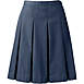 Women's Poly-Cotton Box Pleat Skirt Top of Knee, Front