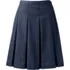 Women's Poly-Cotton Box Pleat Skirt Top of Knee, Front