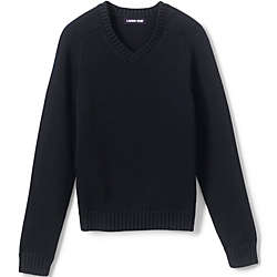 School Uniform Little Kids Cotton Modal V-neck Sweater, Front