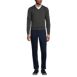 School Uniform Men's Cotton Modal Fine Gauge V-neck Sweater, Front