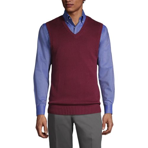 Men's Cotton Modal Sweater Vest | Lands' End