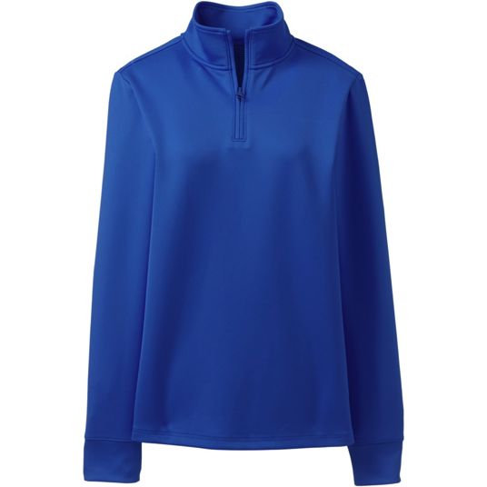 lands end long sleeve fleece quarter zip dress LANDS' END Women's Long Sleeve Fleece Quarter Zip Dress Size: Small tall  NEW