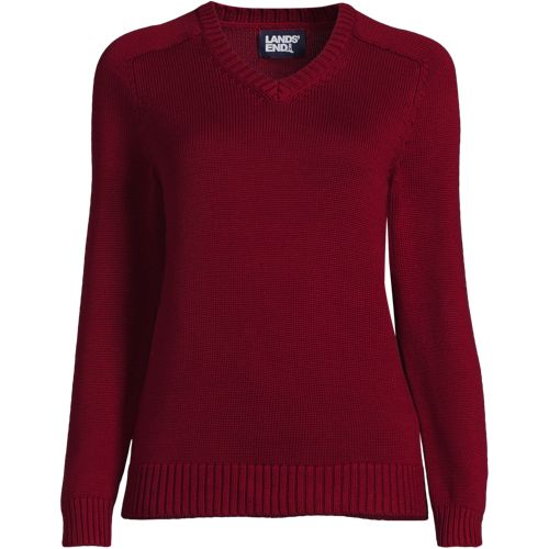 Men's Long Sleeve Fine Gauge Cotton Quarter Zip Sweater | Lands' End