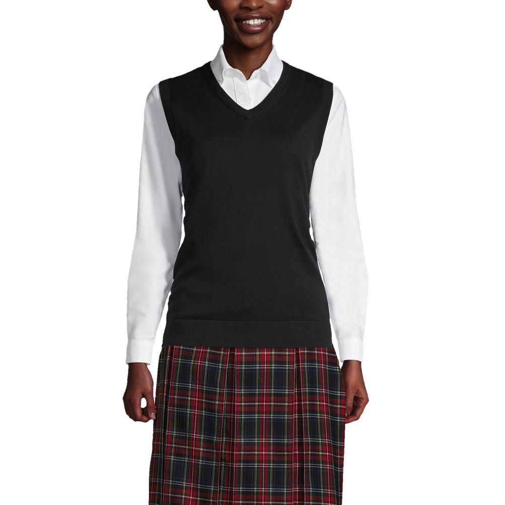 Adaptive Girls Argyle Sweater Vest, Adaptive Knitwear