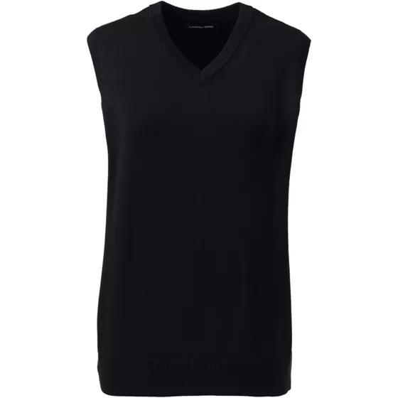 Women's Cotton Modal Fine Gauge Sweater Vest - primary