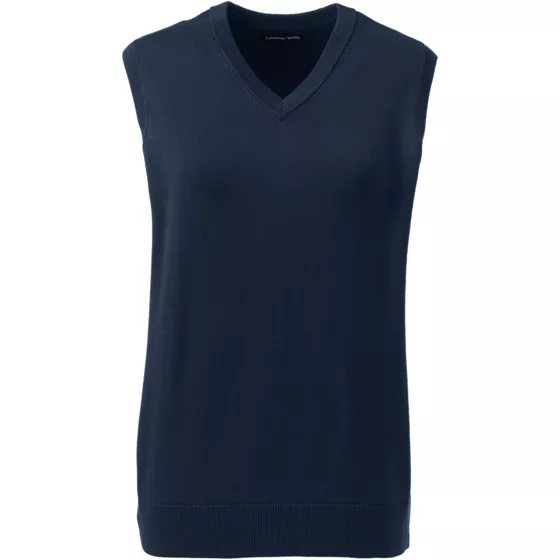Women's Cotton Modal Fine Gauge Sweater Vest - primary