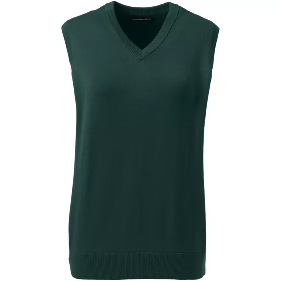 Women's Cotton Modal Fine Gauge Sweater Vest - primary