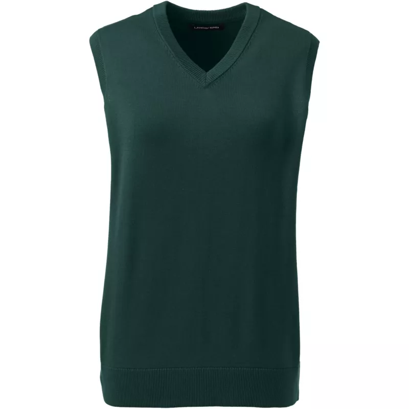 Women's Cotton Modal Fine Gauge Sweater Vest, Front